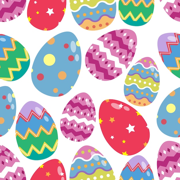 Pattern Senza Saldatura Di Uova Di Pasqua Con Colorato E