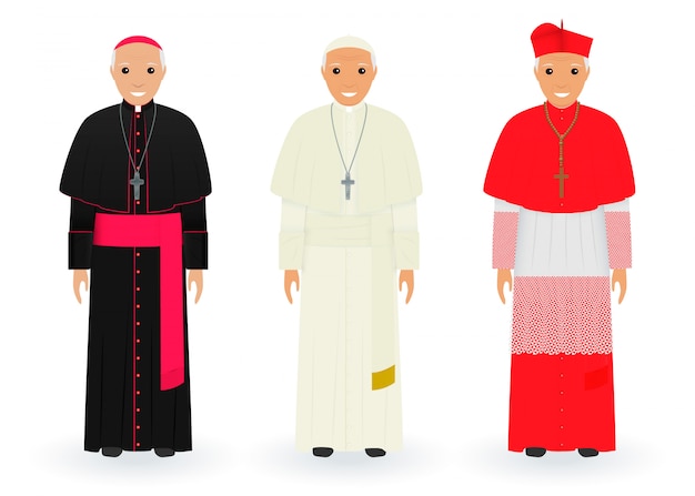 Personaggi Di Papa Cardinali E Vescovi In Abiti Caratteristici In