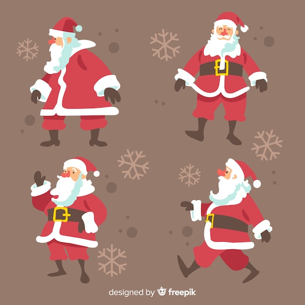 Immagini Babbo Natale Vintage.Personaggio Raccolta Babbo Natale Vintage Vettore Gratis