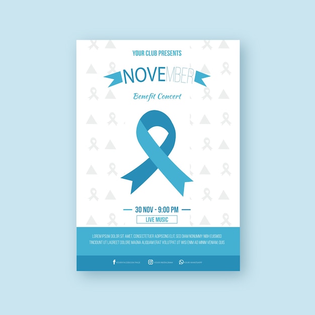 Poster di movember Vettore gratuito
