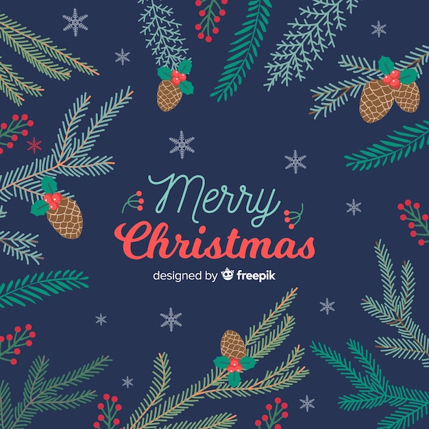 Priorità bassa classica di natale con stile adorabile Vettore gratuito