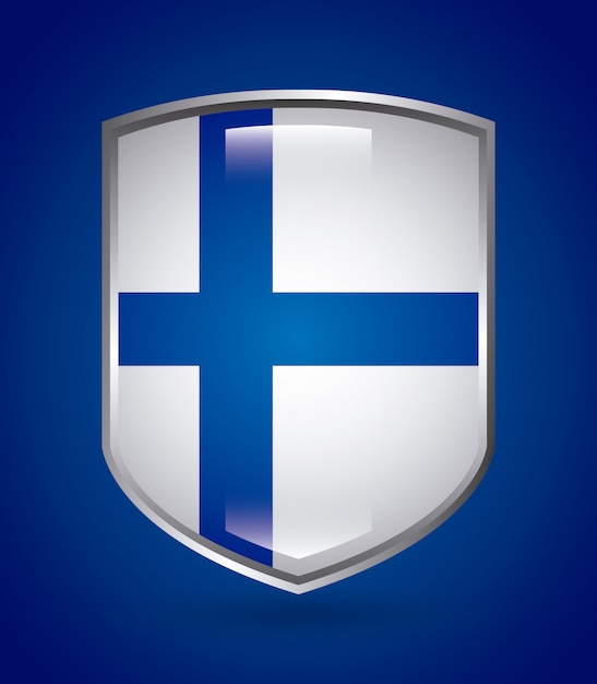 Progettazione della finlandia sopra l'illustrazione blu di vettore del fondo Vettore Premium