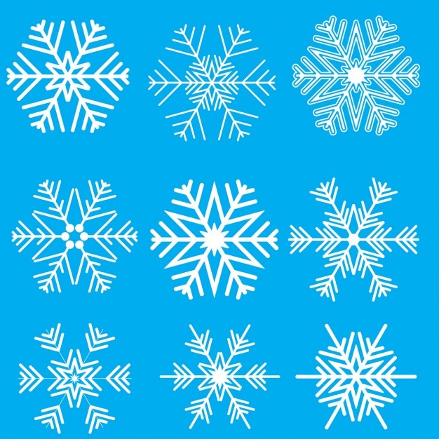 Immagini Fiocchi Di Neve Natale.Raccolta Di Disegni Fiocco Di Neve Di Natale Vettore Gratis