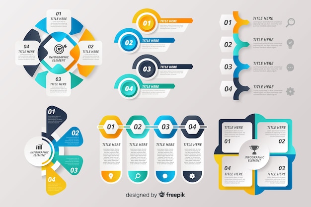 Raccolta di elementi infografici Vettore gratuito