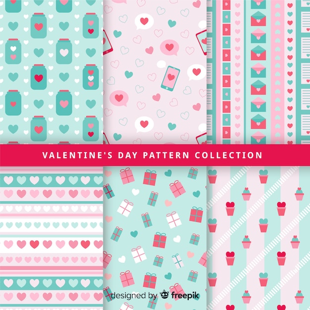 Raccolta di modelli di san valentino color pastello Vettore gratuito