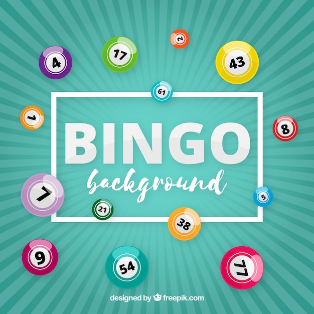 Retro sfondo con le palle di bingo Vettore gratuito