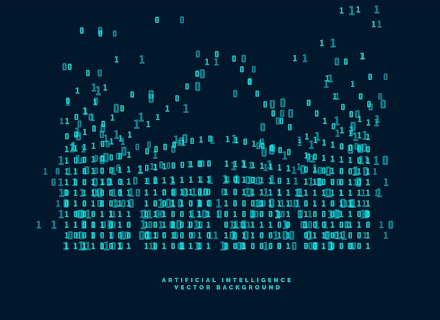 Schema di codice digitale per tecnologia e intelligenza artificiale Vettore gratuito