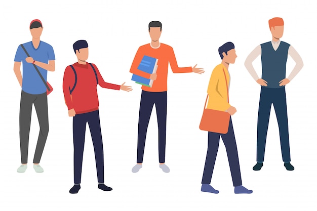 Set di studenti di ingegneria del software Vettore gratuito