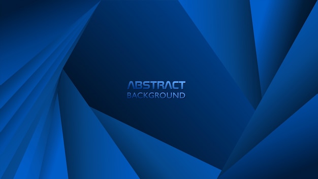 Sfondo astratto con forma a triangolo in colore blu Vettore Premium