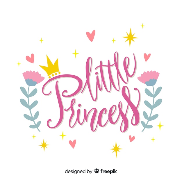 Sfondo calligrafico principessa Vettore gratuito