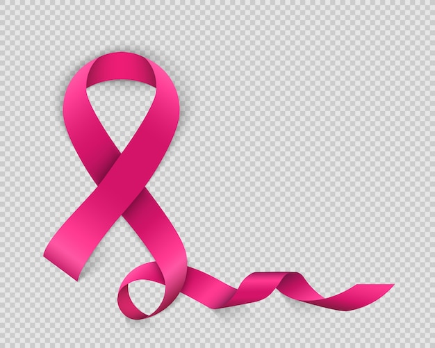 Sfondo della campagna di sensibilizzazione sul cancro al seno. Vettore Premium