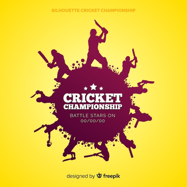 Sfondo di campionato creativo di cricket Vettore gratuito