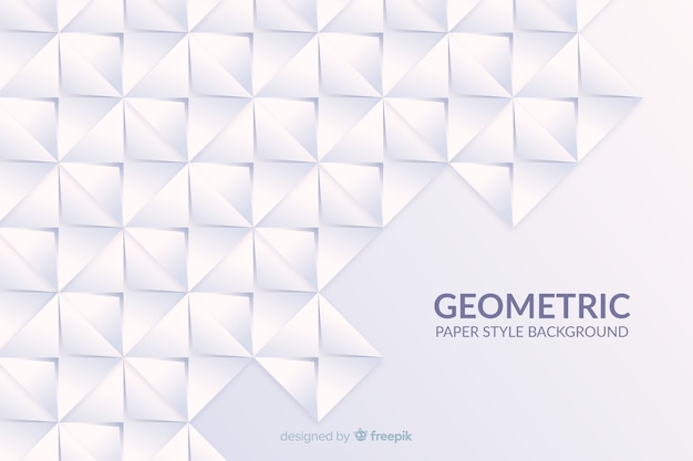 Sfondo di forme geometriche in stile carta Vettore gratuito