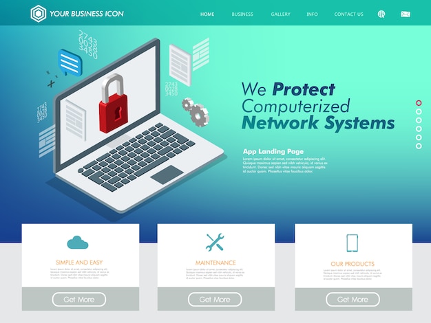 Supporto tecnologico per il sito web di rete internet Vettore Premium