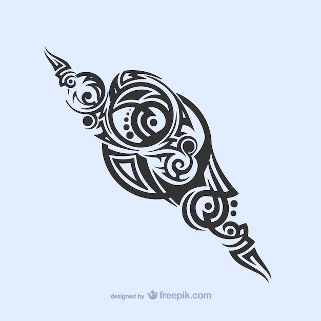 Tribal decorazione tattoo Vettore gratuito