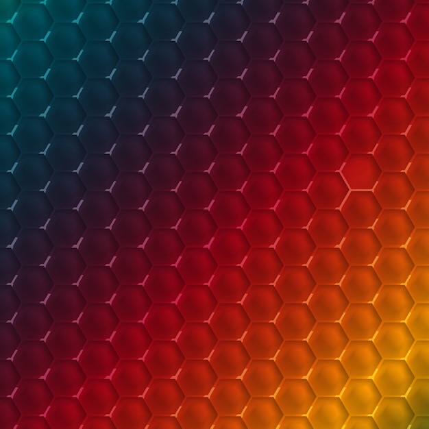 Vector abstract modello di design di forma esagonale. Vettore gratuito