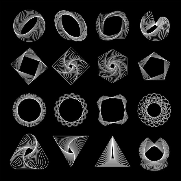 Vettore di elementi geometrici astratti Vettore gratuito