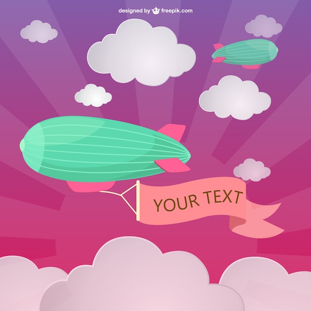 Download Zeppelin banner vector | Scaricare vettori gratis