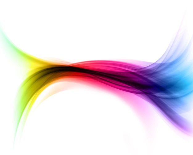 Abstracte achtergrond van stromende lijnen in regenboogkleuren Gratis Foto