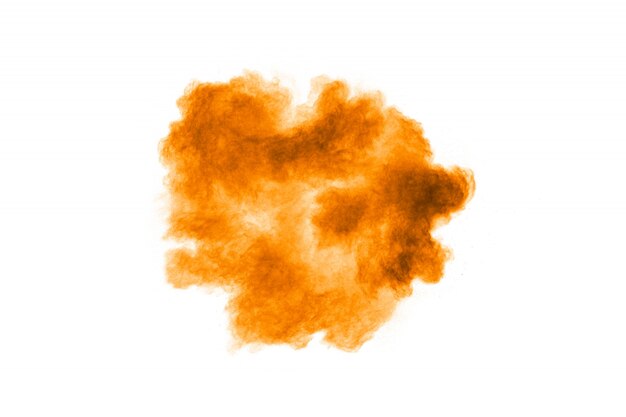 Abstracte donkerbruine stofexplosie op witte achtergrond Premium Foto