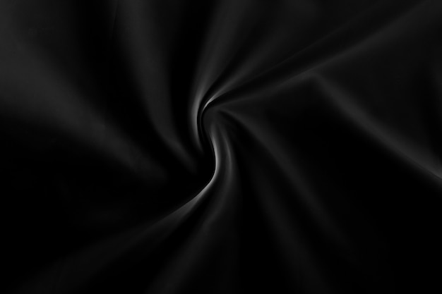 Abstracte zwarte stof textuur achtergrond, luxe doek of vloeibare golf Premium Foto
