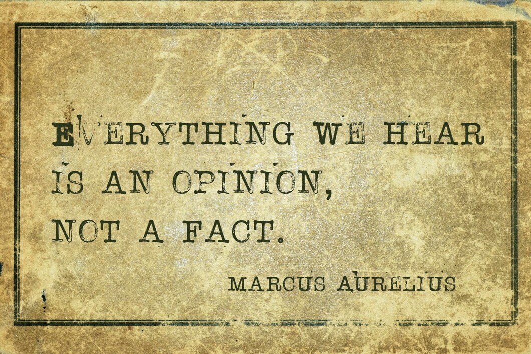 Alles wat we horen is een mening, geen feit oude