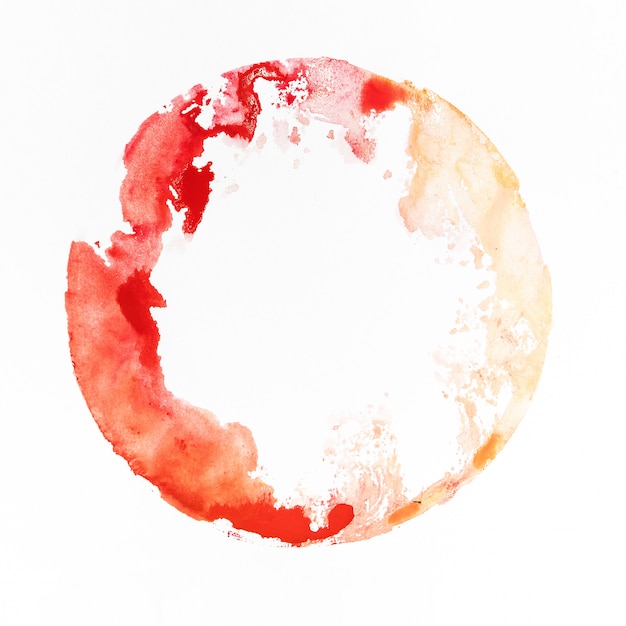 Aquarelvlek rood en geel Gratis Foto