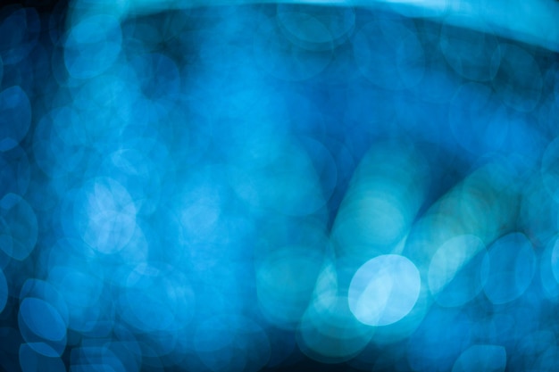 Blauwe bokeh vage lichtenachtergrond Premium Foto