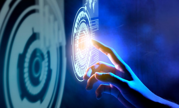 Digitaal technologie concept Premium Foto