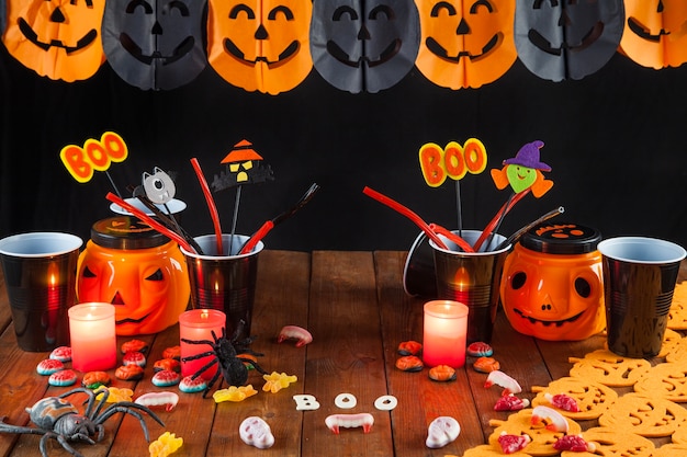 Halloween decoratie tafel | Gratis Foto