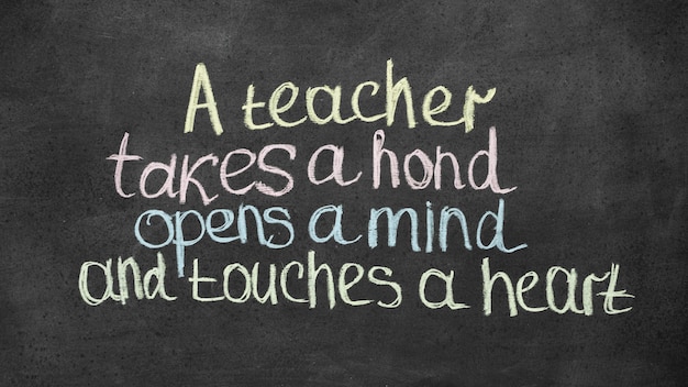 Happy teacher�s day belettering citaat Premium Foto