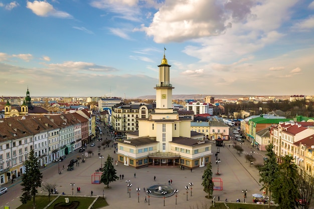 Het historische centrum van de stad ivanofrankivsk