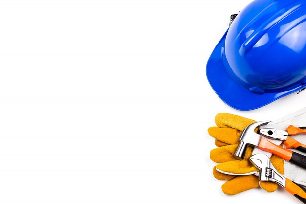 Hoedengineer met gereedschap. Premium Foto