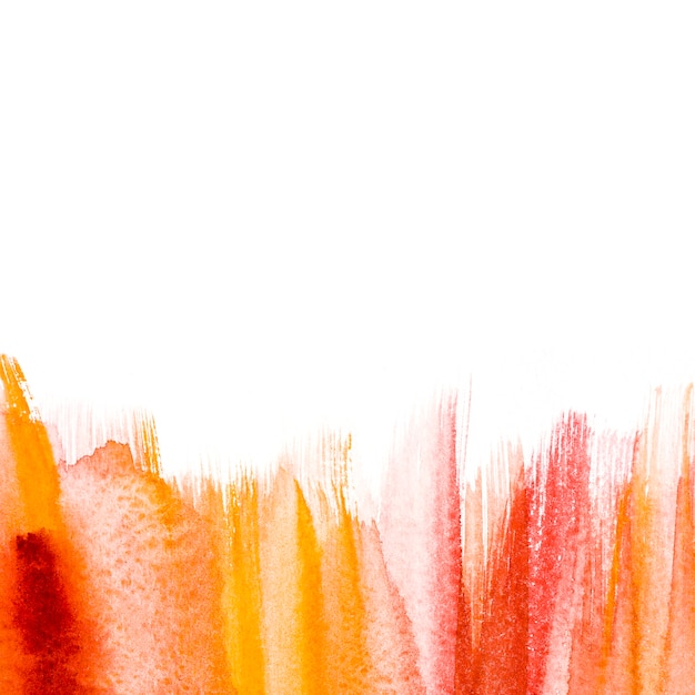 Levendige aquarel penseelstreek op witte achtergrond Gratis Foto
