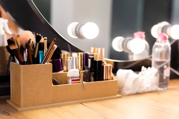 Make-up producten met borstelset Gratis Foto