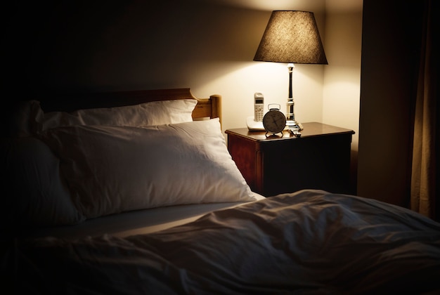 Slaapkamer zonder mensen Premium Foto
