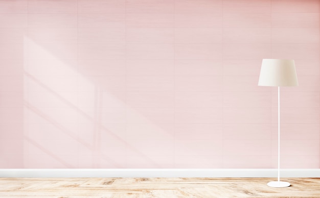 Staande lamp in een roze kamer Gratis Foto