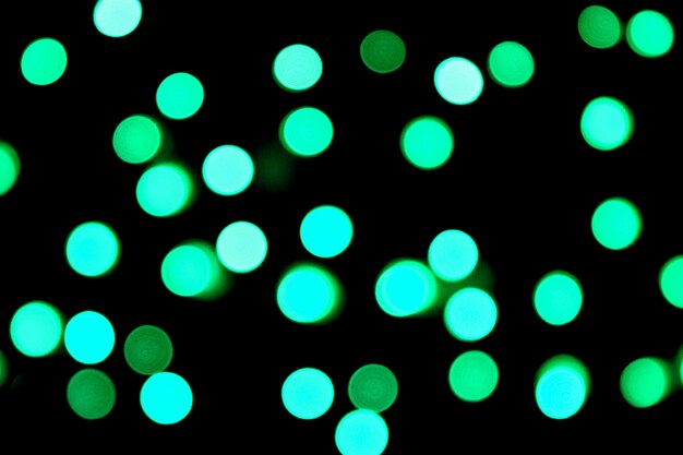 Unfocused abstracte kleurrijke bokeh. onscherp en wazig veel rond blauw licht Premium Foto