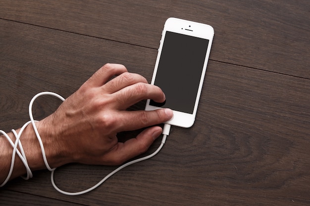 Verslaving aan smartphone en sociale netwerken Premium Foto