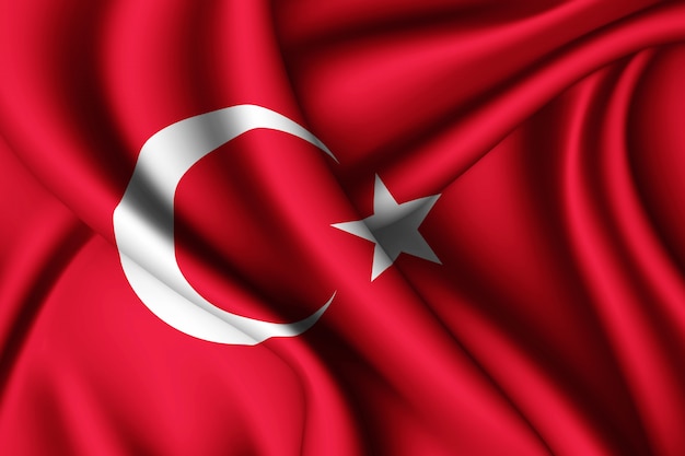 Wapperende Vlag Van Turkije Premium Foto