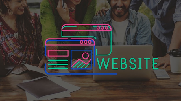 Website ontwerp inhoud lay-out afbeelding Gratis Foto