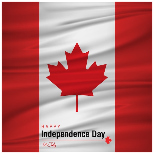 1 juli happy canada day canada golvende vlag | Gratis Vector