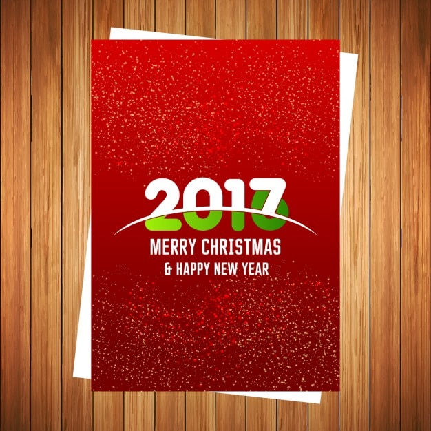 2017 vrolijke kerstkaart | Gratis Vector