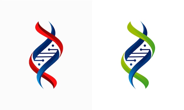 3d Dna Logo Ontwerpconcept Gen Logo Ontwerp Premium Vector