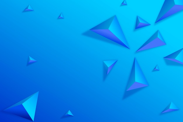 3d driehoeksachtergrond met levendige kleuren Gratis Vector
