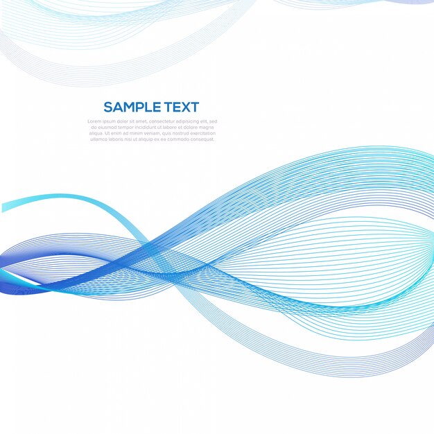 Abstract blue wave zakelijke achtergrond sjabloon Premium Vector