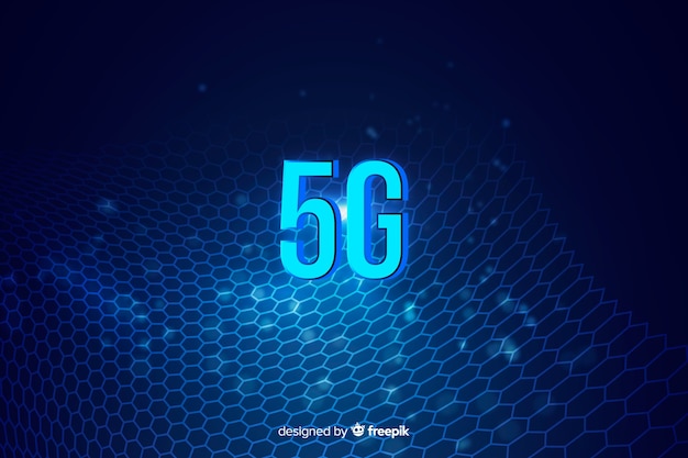 Abstract concepten grafisch element met 5g Gratis Vector