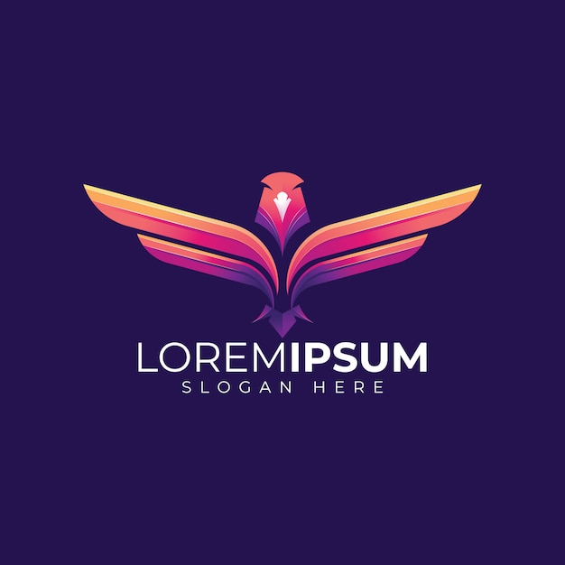 Abstract eagle-embleemontwerp Premium Vector