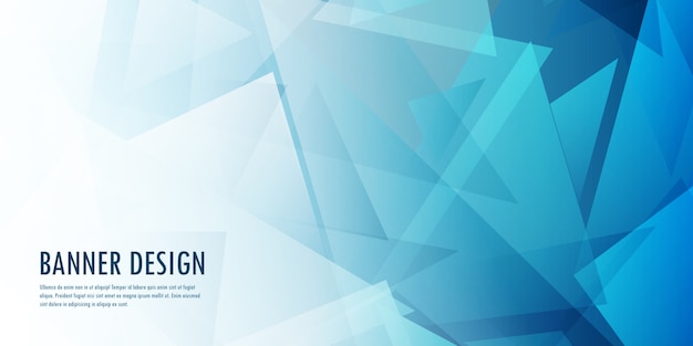 Abstract laag polybannerontwerp Gratis Vector