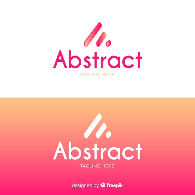 Abstract logo in verloopstijl Gratis Vector